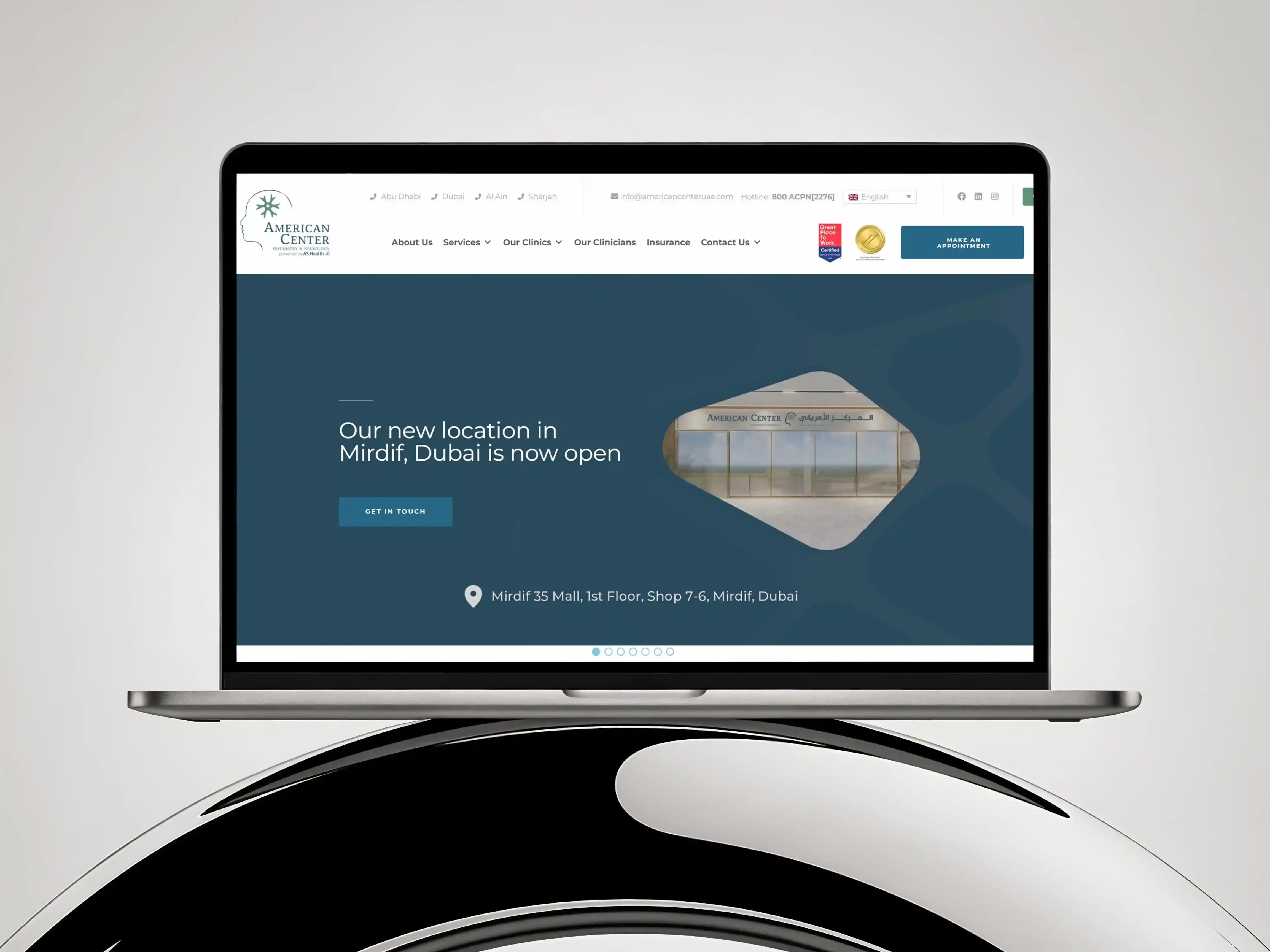 ACPN website – developed by Prism Digital UAE