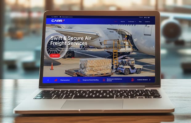 Carry Logistics website development and logistics digital solutions portfolio by Prism Digital