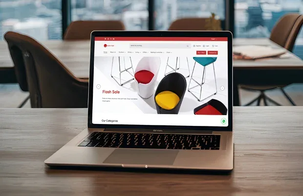 Exotic Chair ecommerce website design and furniture branding portfolio by Prism Digital