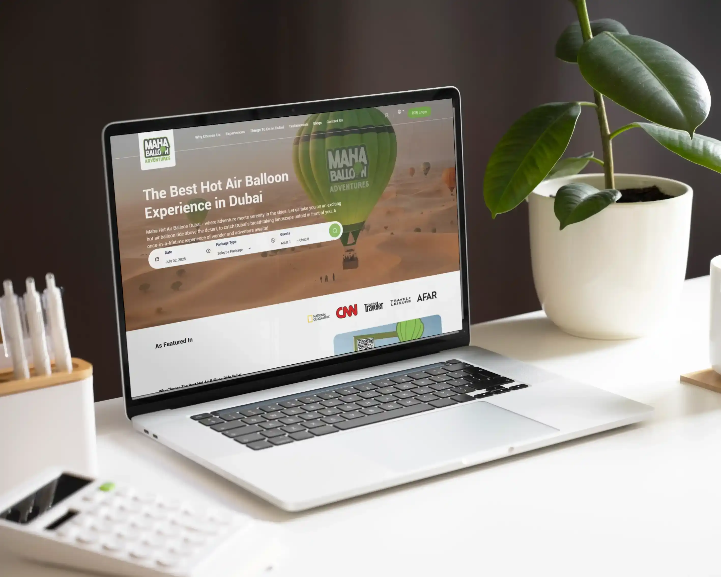 Website design and SEO services for maha balloon by Prism Digital UAE